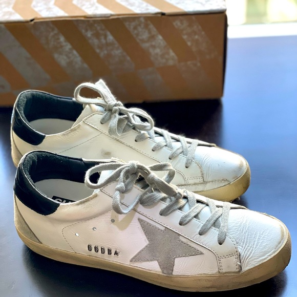 Golden goose sneakers, superstar, S EU – 38 White Black (Worn ONCE) - Picture 1 of 6